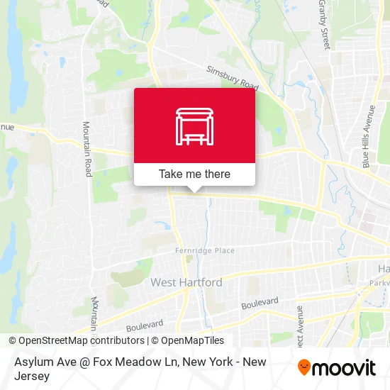 Mapa de Asylum Ave @ Fox Meadow Ln
