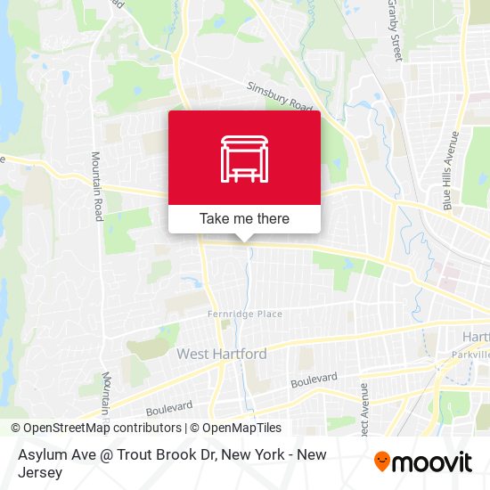 Asylum Ave @ Trout Brook Dr map
