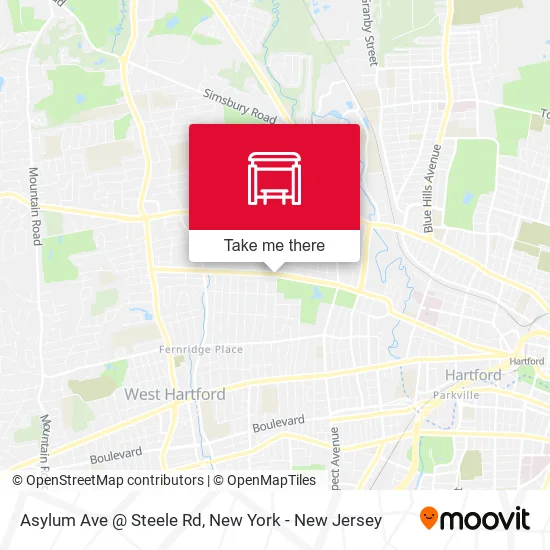Mapa de Asylum Ave @ Steele Rd