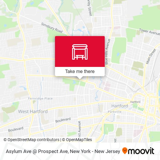 Mapa de Asylum Ave @ Prospect Ave
