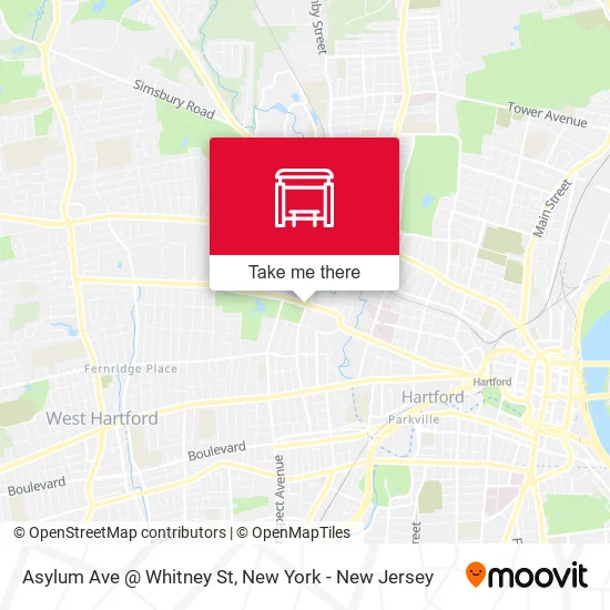 Mapa de Asylum Ave @ Whitney St
