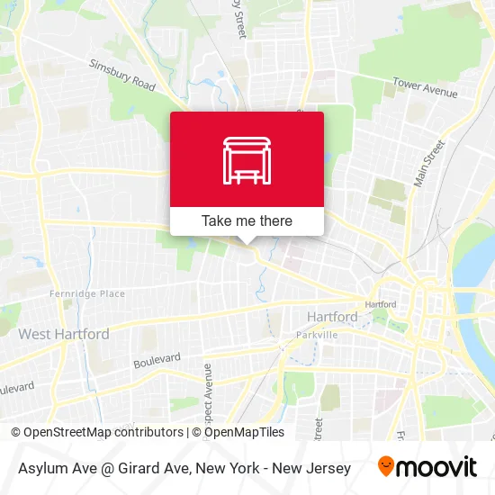 Mapa de Asylum Ave @ Girard Ave
