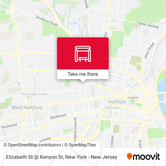 Elizabeth St @ Kenyon St map