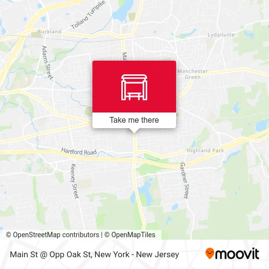 Main St @ Opp Oak St map