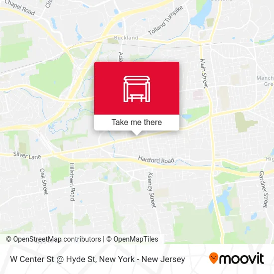 W Center St @ Hyde St map