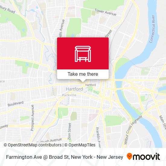 Farmington Ave @ Broad St map