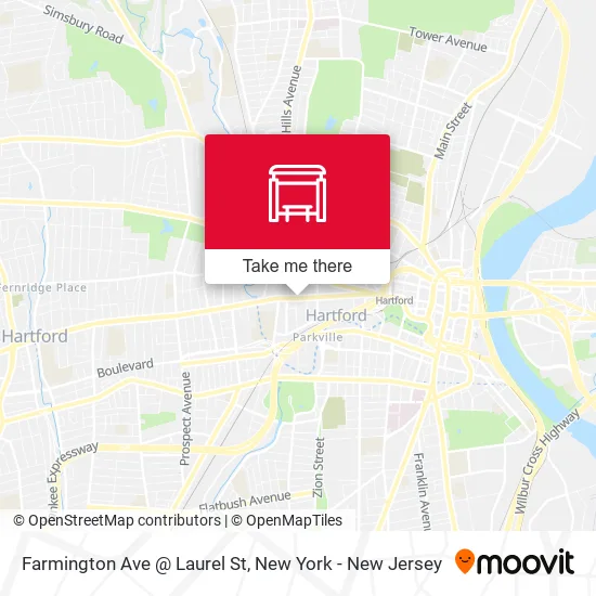 Mapa de Farmington Ave @ Laurel St