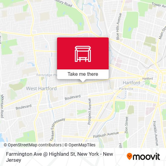 Mapa de Farmington Ave @ Highland St