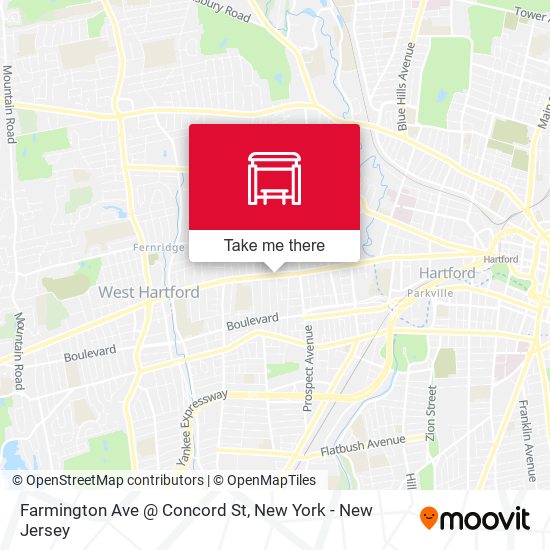 Farmington Ave @ Concord St map