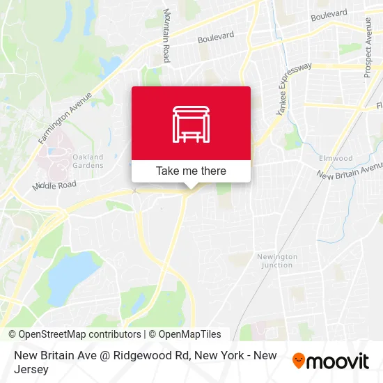 New Britain Ave @ Ridgewood Rd map