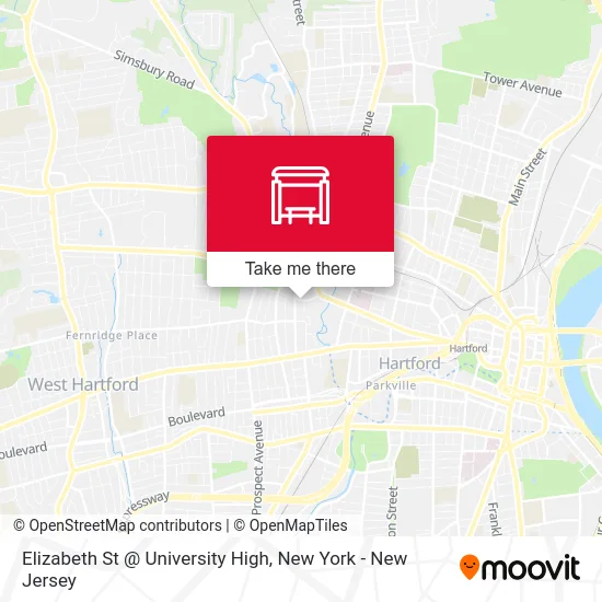 Elizabeth St @ University High map