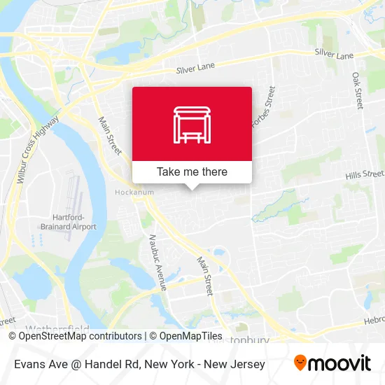 Evans Ave @ Handel Rd map