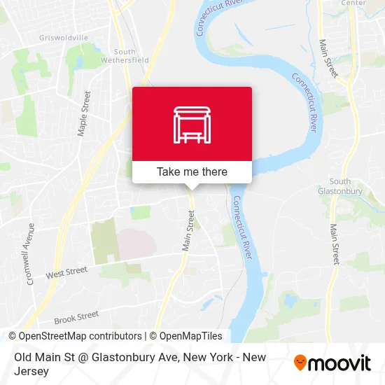 Old Main St @ Glastonbury Ave map