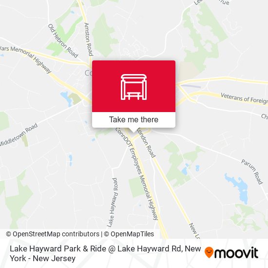 Mapa de Lake Hayward Park & Ride @ Lake Hayward Rd