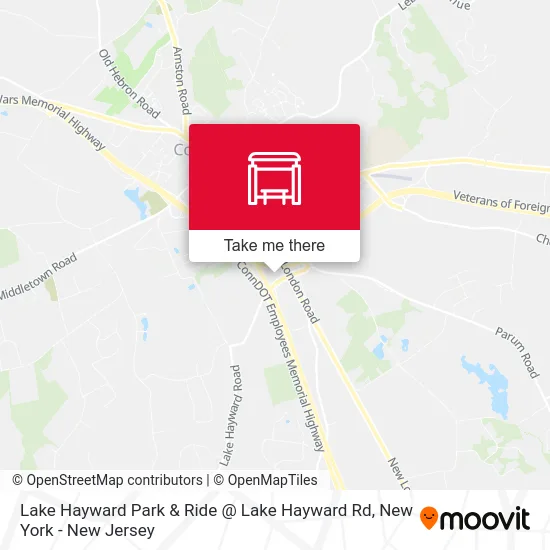 Lake Hayward Park & Ride @ Lake Hayward Rd map