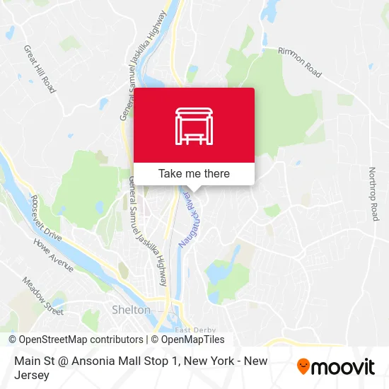 Main St @ Ansonia Mall Stop 1 map
