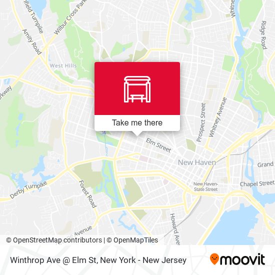 Winthrop Ave @ Elm St map