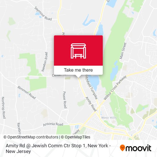 Amity Rd @ Jewish Comm Ctr Stop 1 map