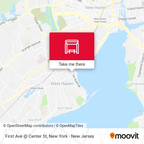 First Ave @ Center St map