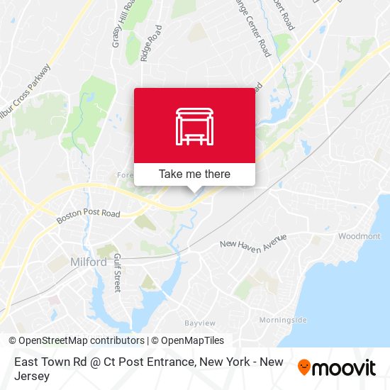 Mapa de East Town Rd @ Ct Post Entrance