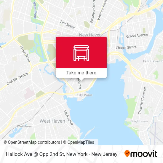 Hallock Ave @ Opp 2nd St map