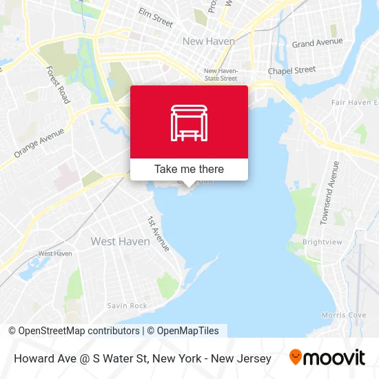 Howard Ave @ S Water St map