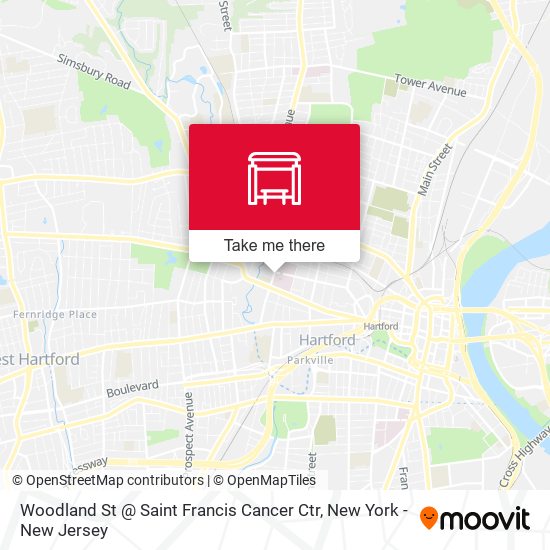 Woodland St @ Saint Francis Cancer Ctr map
