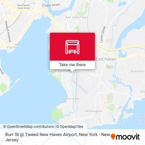 Burr St @ Tweed New Haven Airport map