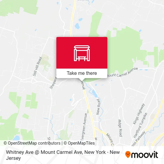 Whitney Ave @ Mount Carmel Ave map