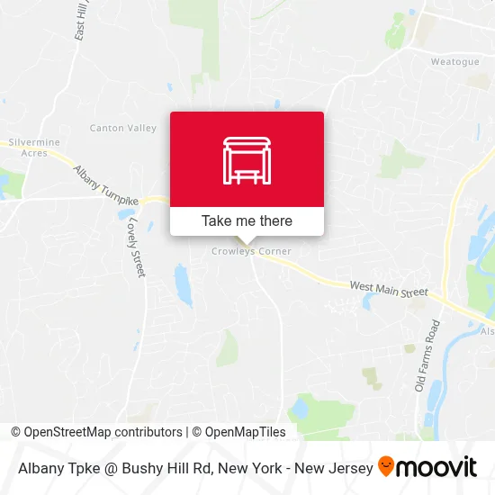 Albany Tpke @ Bushy Hill Rd map