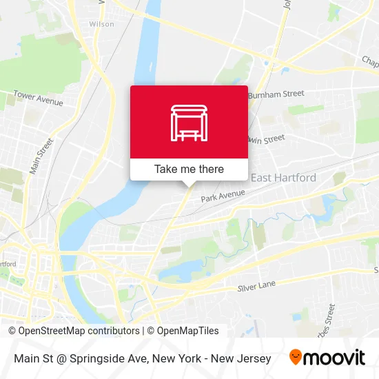 Main St @ Springside Ave map