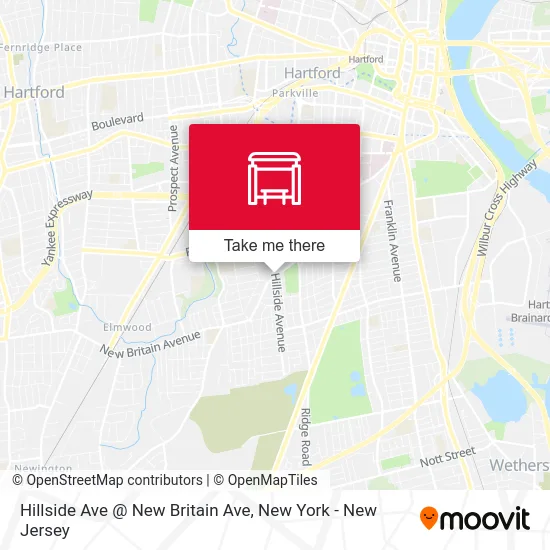 Hillside Ave @ New Britain Ave map