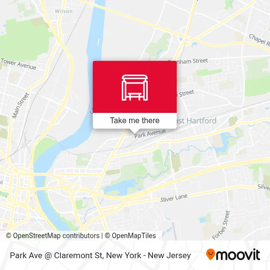 Park Ave @ Claremont St map