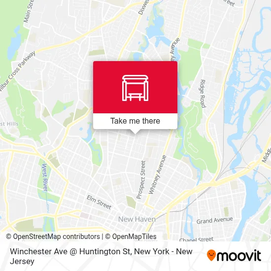 Winchester Ave @ Huntington St map