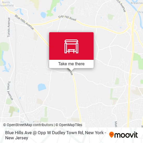 Blue Hills Ave @ Opp W Dudley Town Rd map