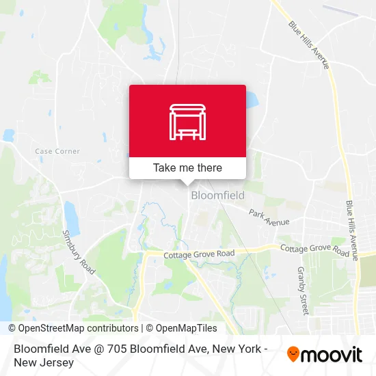 Bloomfield Ave @ 705 Bloomfield Ave map