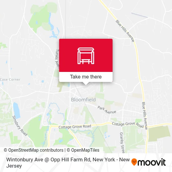 Wintonbury Ave @ Opp Hill Farm Rd map