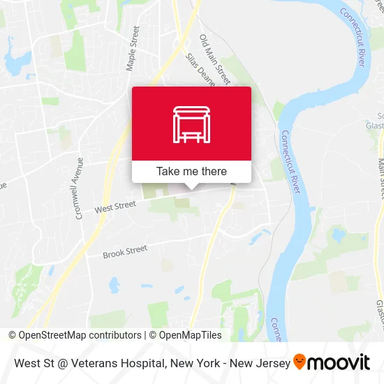 West St @ Veterans Hospital map