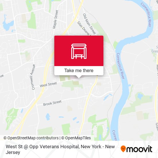 West St @ Opp Veterans Hospital map