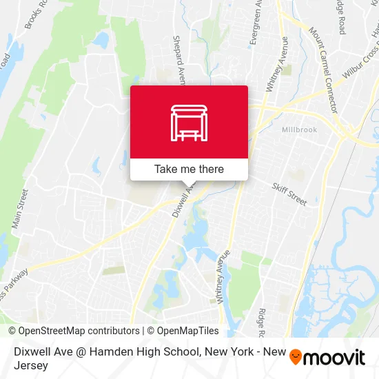 Dixwell Ave @ Hamden High School map
