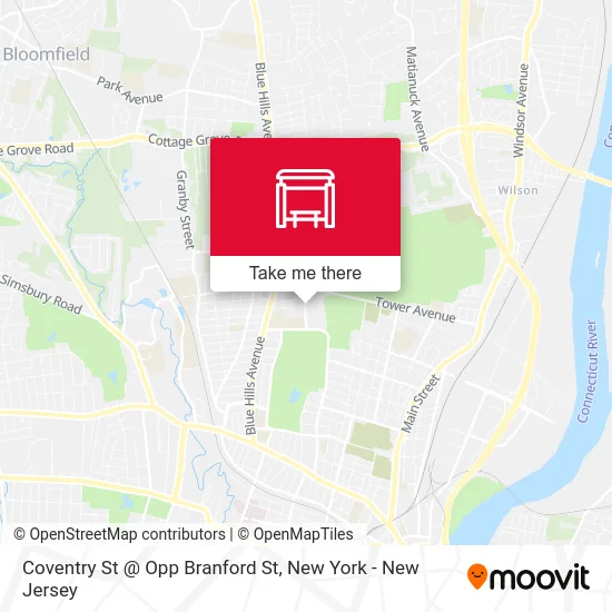 Coventry St @ Opp Branford St map