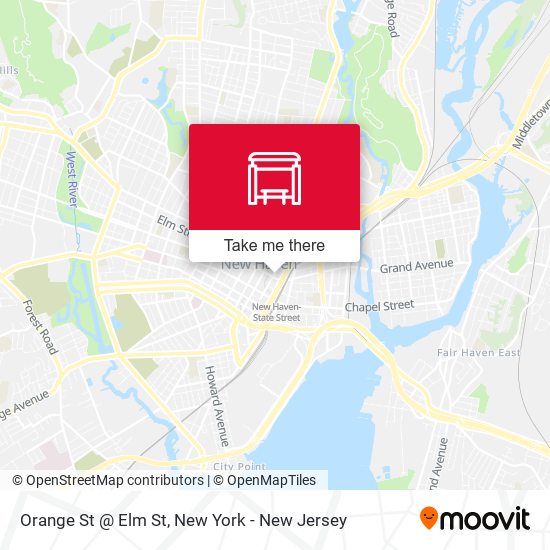 Orange St @ Elm St map