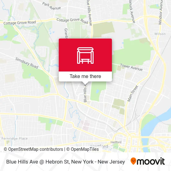 Blue Hills Ave @ Hebron St map