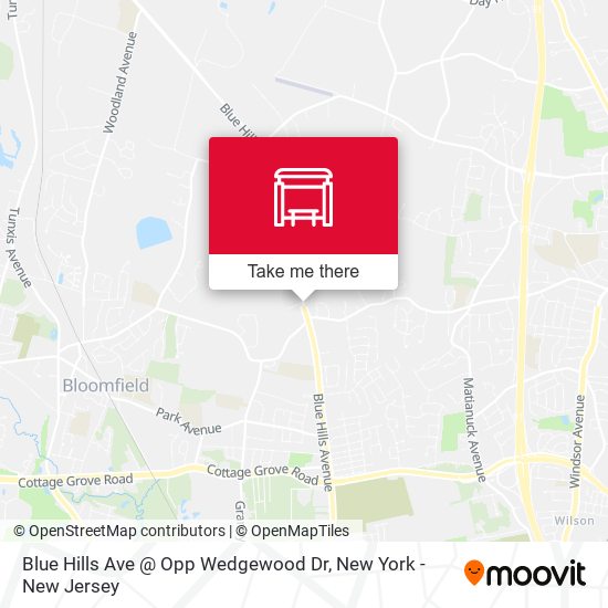 Mapa de Blue Hills Ave @ Opp Wedgewood Dr
