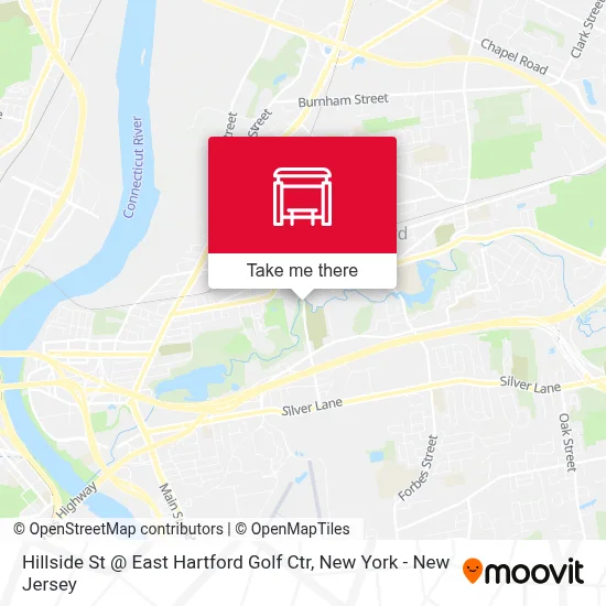 Hillside St @ East Hartford Golf Ctr map