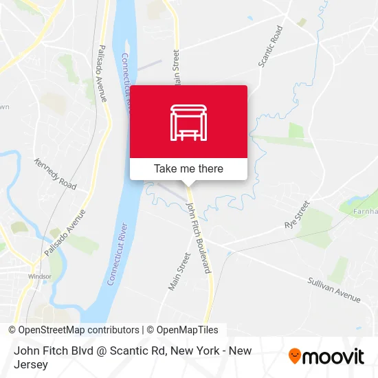 John Fitch Blvd @ Scantic Rd map