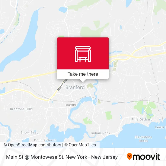 Main St @ Montowese St map