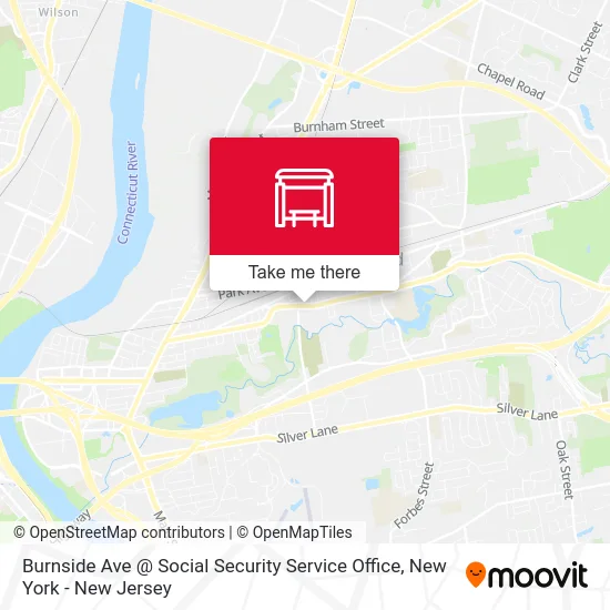 Burnside Ave @ Social Security Service Office map