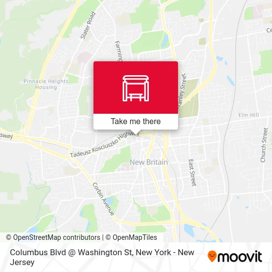 Columbus Blvd @ Washington St map