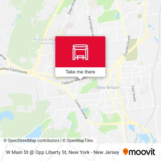 W Main St @ Opp Liberty St map